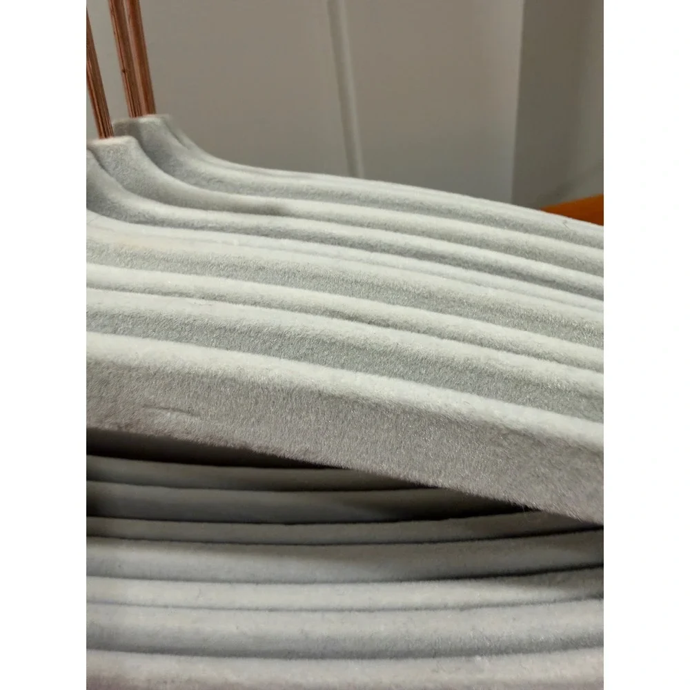 9 Pack White Velvet Non-Slip Clothes Hangers with Rose Gold Hooks Slim Profile